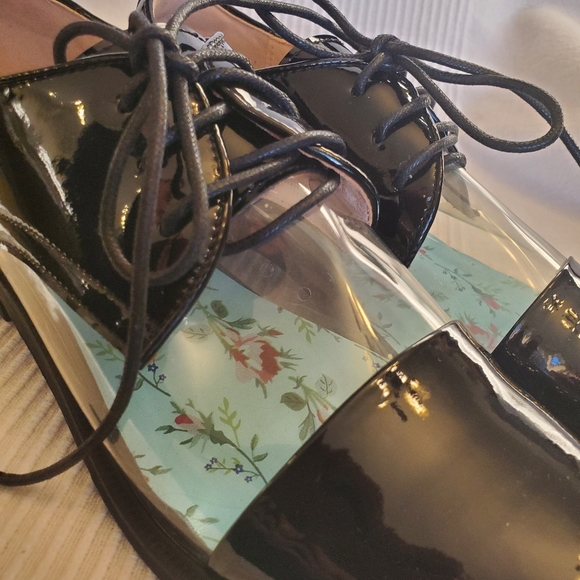 FY Zoe Hope Oxfords Modern Saddle Shoes size 8.5 Transparent and Black - Picture 8 of 8